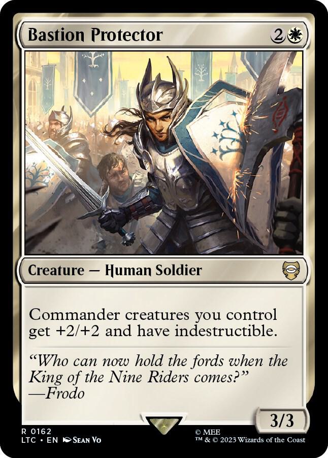 Bastion Protector 162 card from Commander: The Lord of the Rings: Tales of Middle-earth