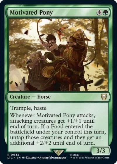 Motivated Pony 42 card from Commander: The Lord of the Rings: Tales of Middle-earth