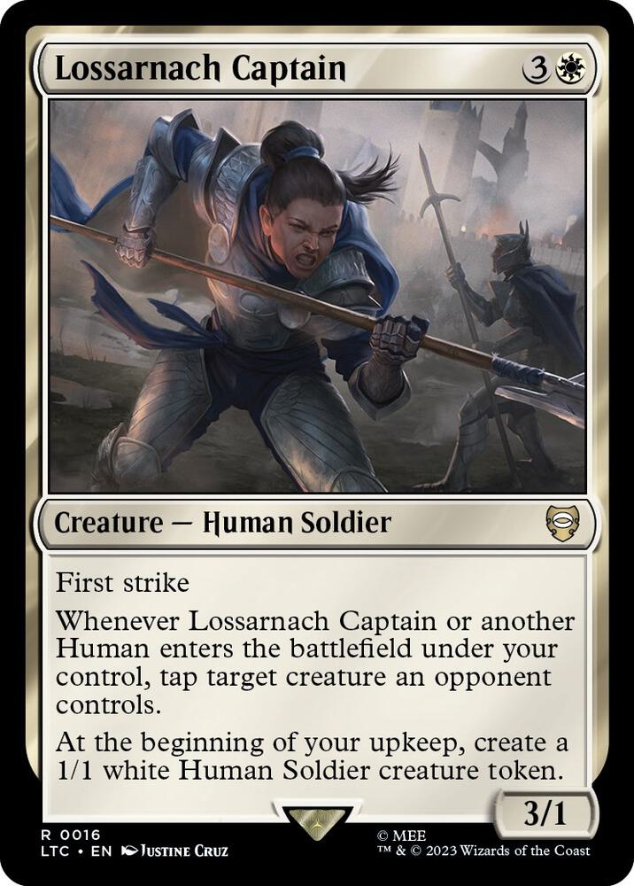 Lossarnach Captain 16 card from Commander: The Lord of the Rings: Tales of Middle-earth