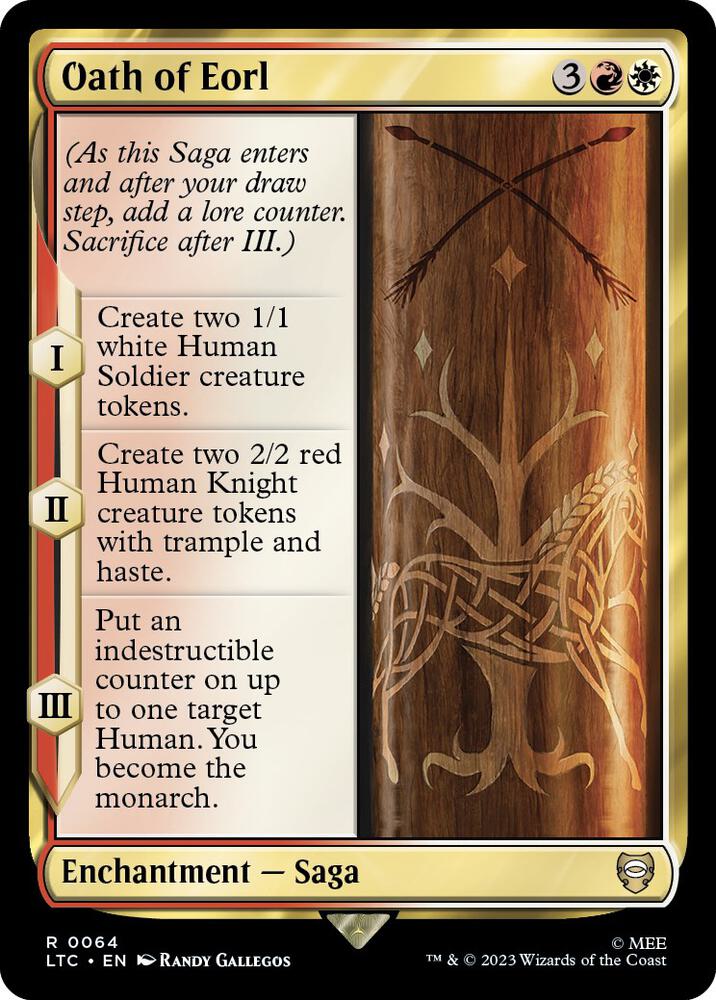 Oath of Eorl 64 card from Commander: The Lord of the Rings: Tales of Middle-earth