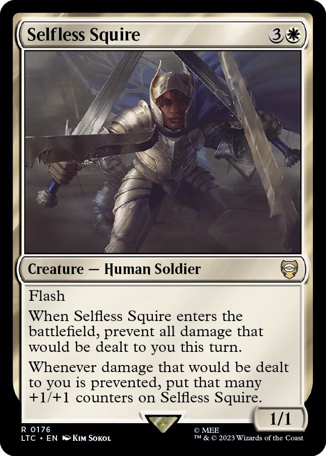 Selfless Squire 176 card from Commander: The Lord of the Rings: Tales of Middle-earth