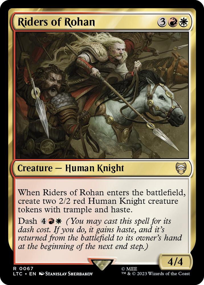 Riders of Rohan 67 card from Commander: The Lord of the Rings: Tales of Middle-earth
