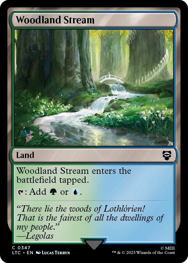 Woodland Stream 347 card from Commander: The Lord of the Rings: Tales of Middle-earth