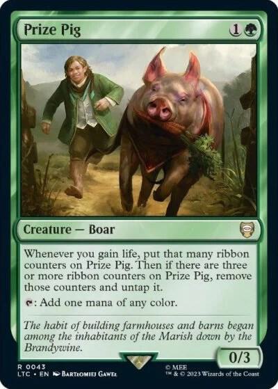 Prize Pig 43 card from Commander: The Lord of the Rings: Tales of Middle-earth