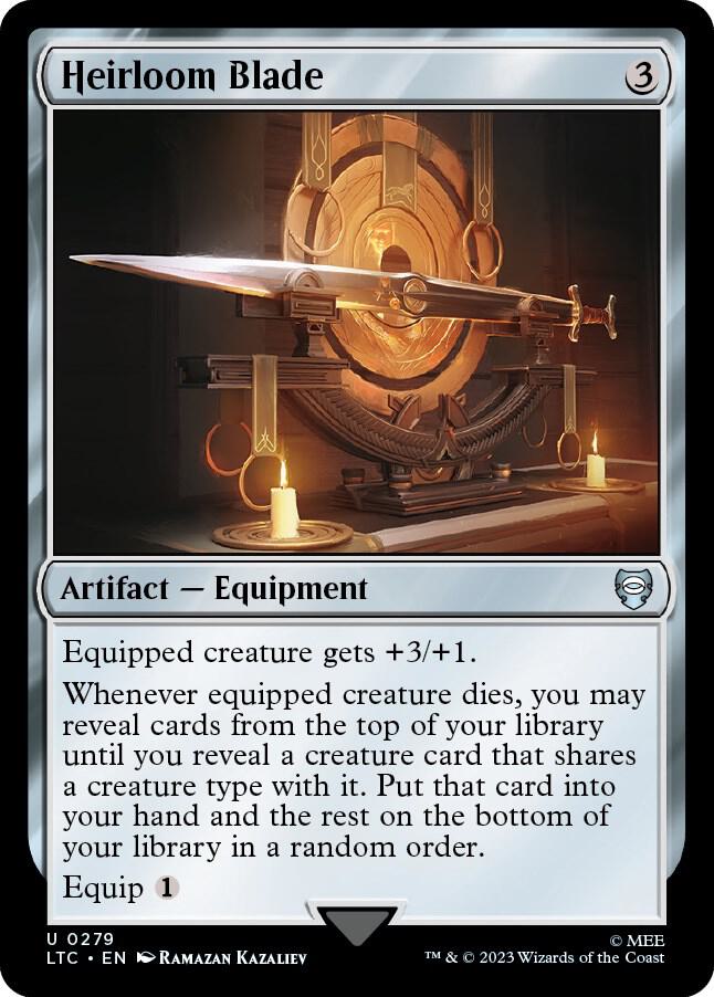 Heirloom Blade 279 card from Commander: The Lord of the Rings: Tales of Middle-earth