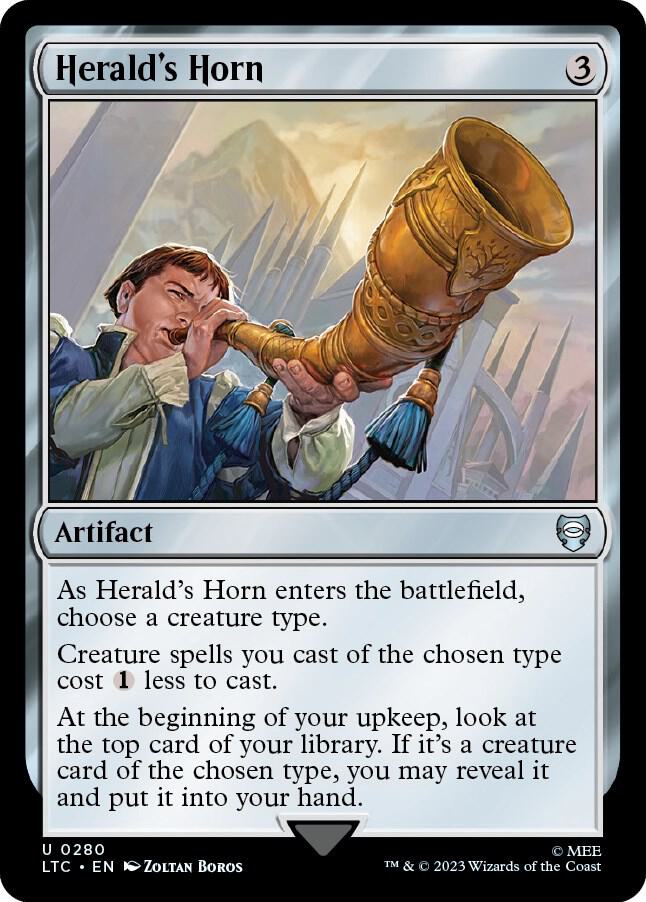 Herald's Horn 280 card from Commander: The Lord of the Rings: Tales of Middle-earth