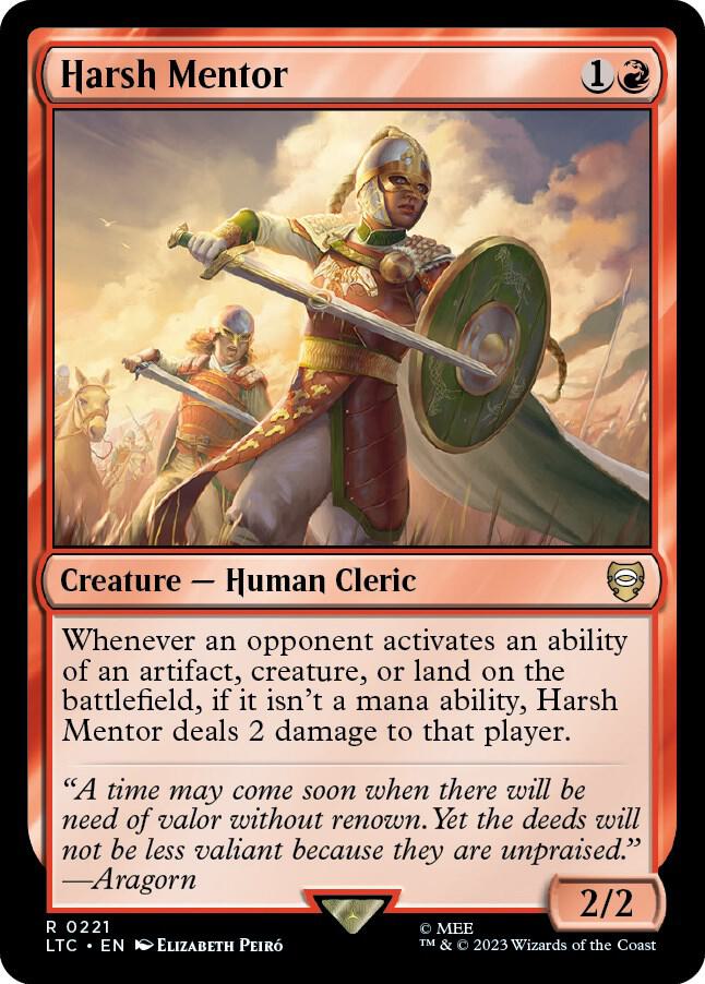 Harsh Mentor 221 card from Commander: The Lord of the Rings: Tales of Middle-earth