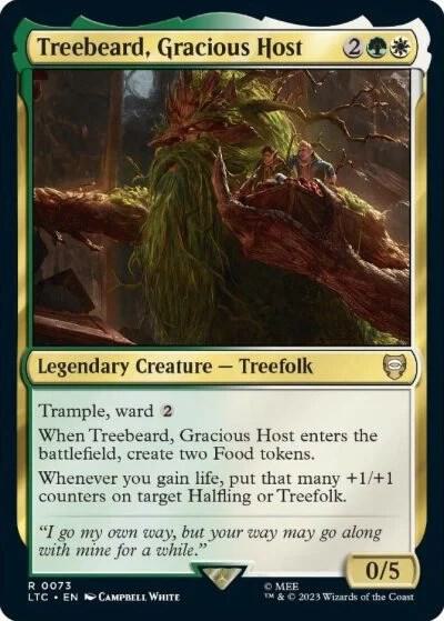 Treebeard, Gracious Host 73 card from Commander: The Lord of the Rings: Tales of Middle-earth