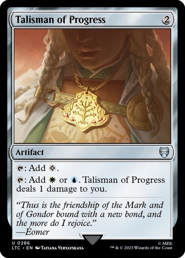Talisman of Progress 286 card from Commander: The Lord of the Rings: Tales of Middle-earth