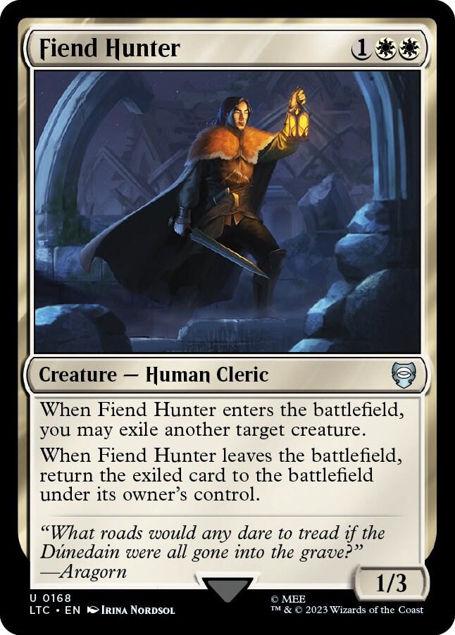 Fiend Hunter 168 card from Commander: The Lord of the Rings: Tales of Middle-earth