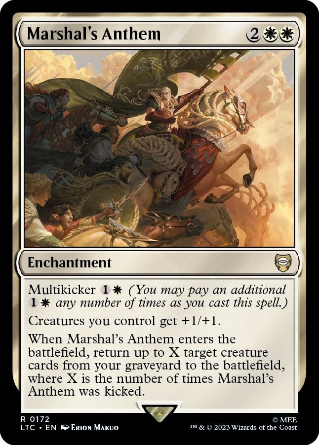 Marshal's Anthem 172 card from Commander: The Lord of the Rings: Tales of Middle-earth