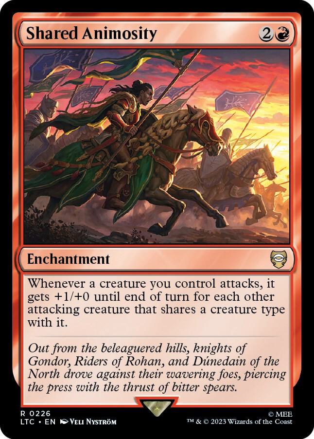Shared Animosity 226 card from Commander: The Lord of the Rings: Tales of Middle-earth