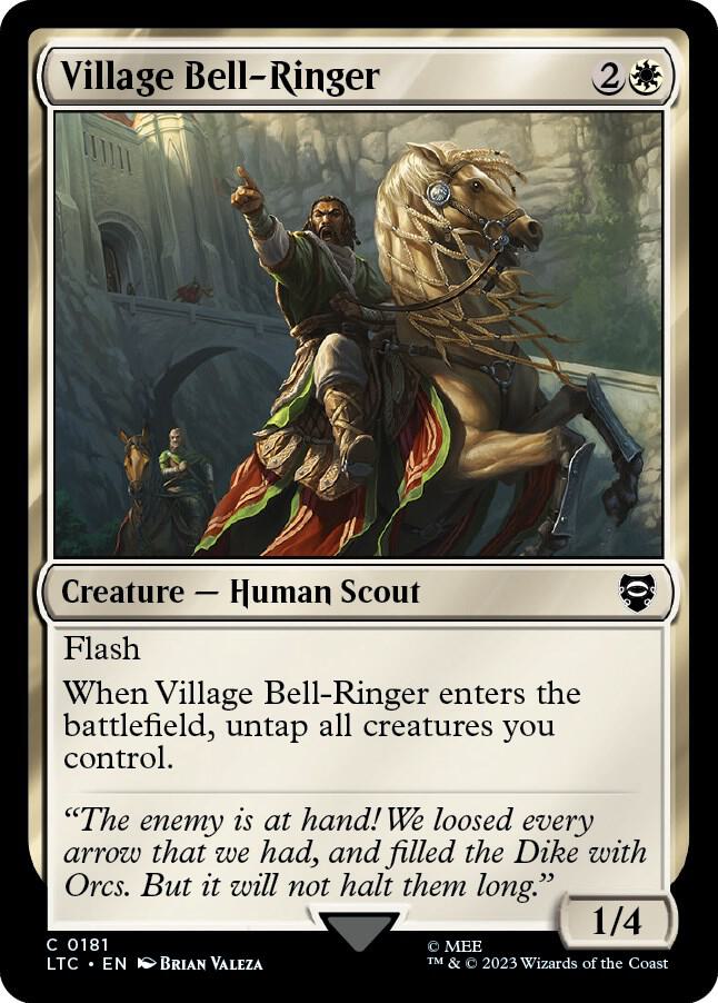 Village Bell-Ringer 181 card from Commander: The Lord of the Rings: Tales of Middle-earth