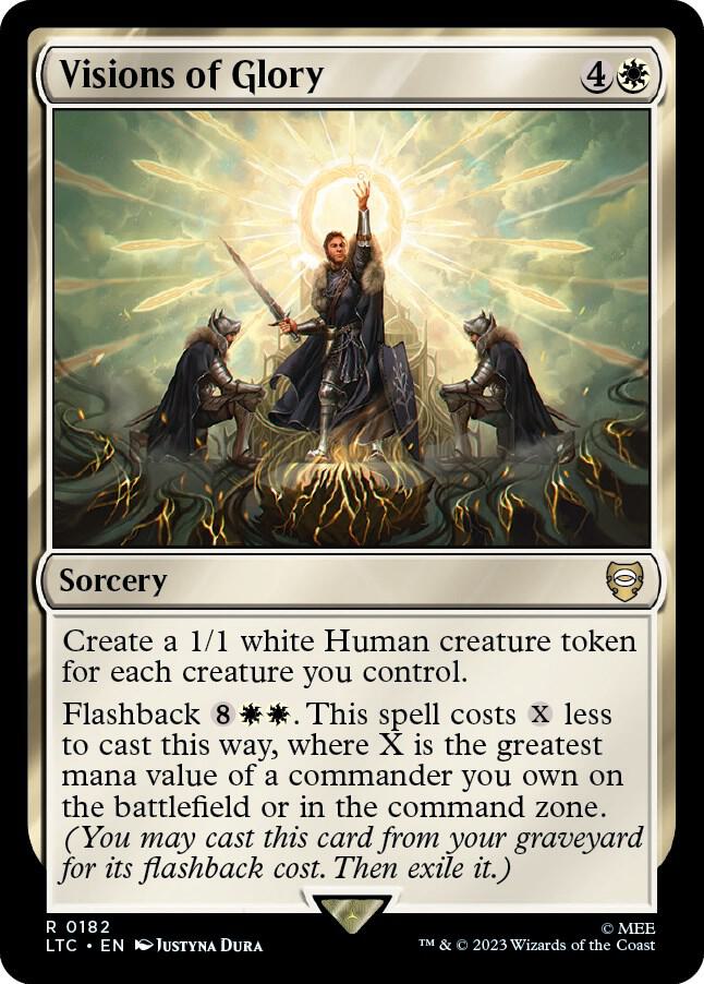 Visions of Glory 182 card from Commander: The Lord of the Rings: Tales of Middle-earth