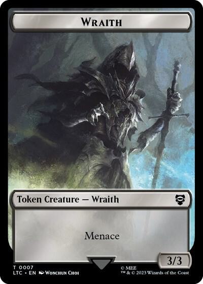 Wraith // Dragon Double-Sided Token 7 // 14 card from Commander: The Lord of the Rings: Tales of Middle-earth