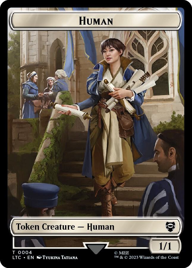 Human // Treasure Double-Sided Token 4 // 12 card from Commander: The Lord of the Rings: Tales of Middle-earth