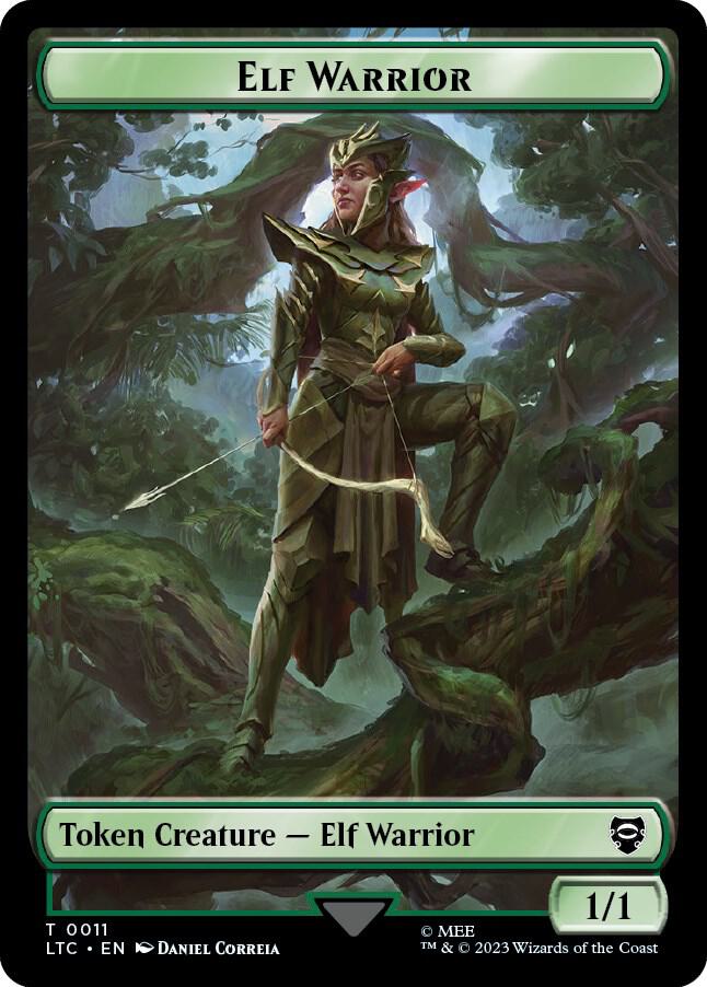 Elf Warrior // Bird Double-Sided Token 11 // 6 card from Commander: The Lord of the Rings: Tales of Middle-earth