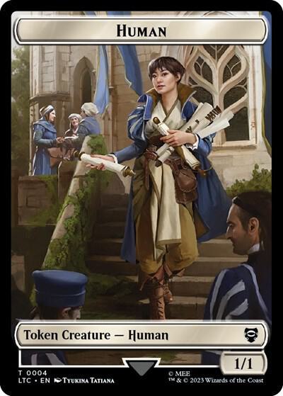 Human // Human Knight Double-Sided Token 4 // 9 card from Commander: The Lord of the Rings: Tales of Middle-earth