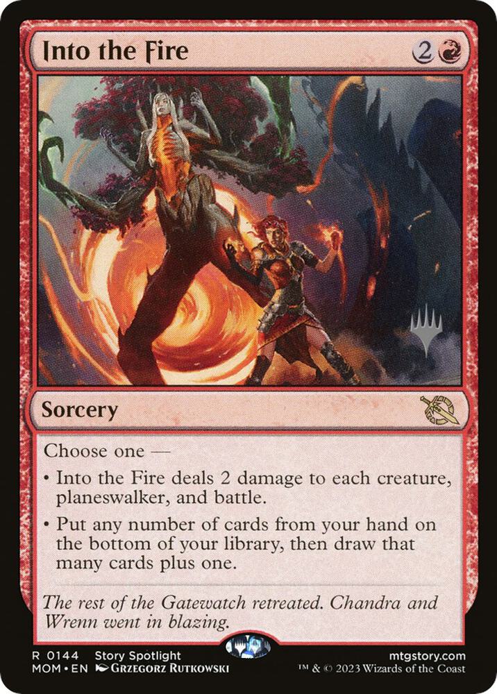 Into the Fire 144 card from Promo Pack: March of the Machine