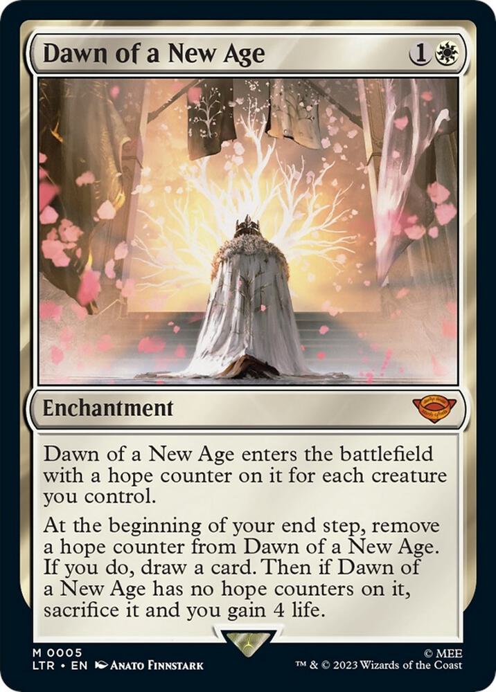 Dawn of a New Age 5 card from Universes Beyond: The Lord of the Rings: Tales of Middle-earth