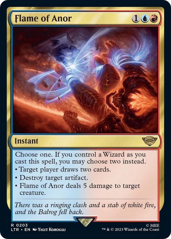 Flame of Anor 203 card from Universes Beyond: The Lord of the Rings: Tales of Middle-earth