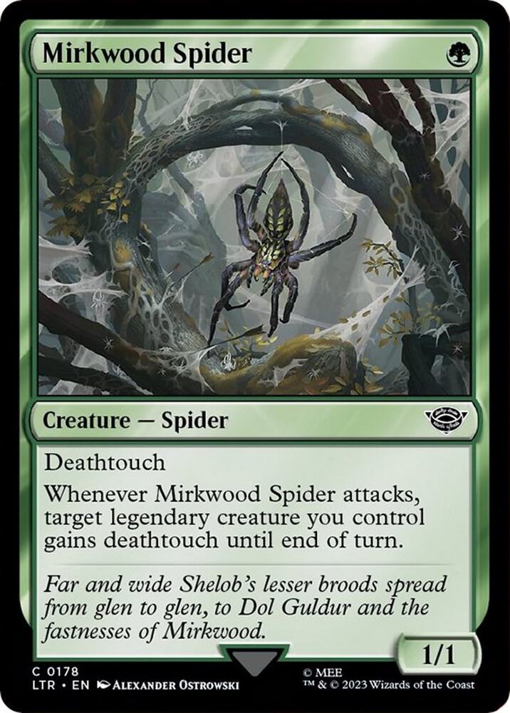 Mirkwood Spider 178 card from Universes Beyond: The Lord of the Rings: Tales of Middle-earth