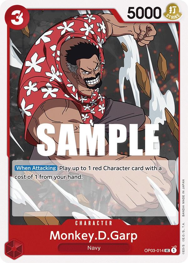 Monkey.D.Garp OP03-014 card from Pillars of Strength