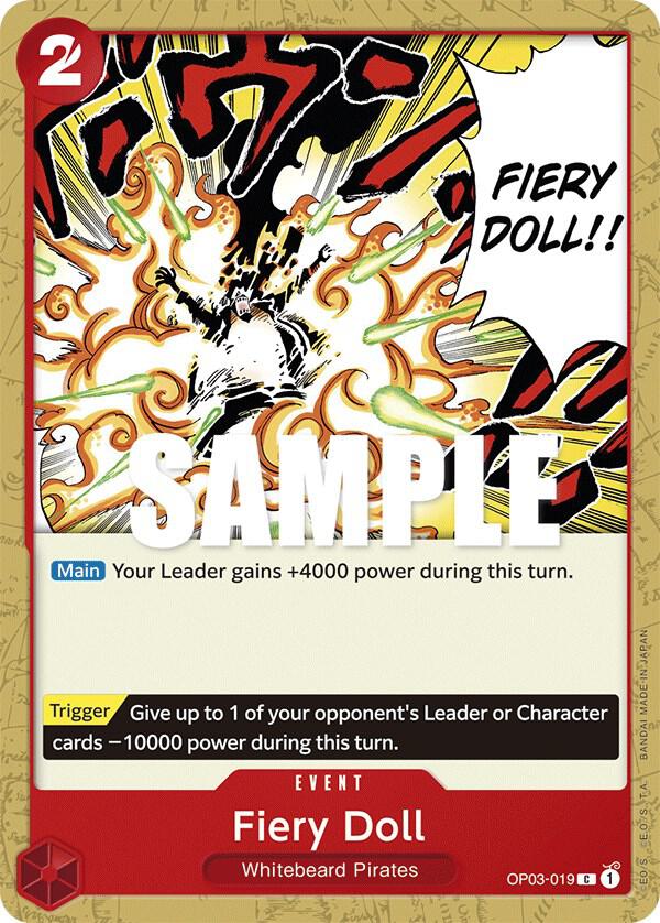 Fiery Doll OP03-019 card from Pillars of Strength