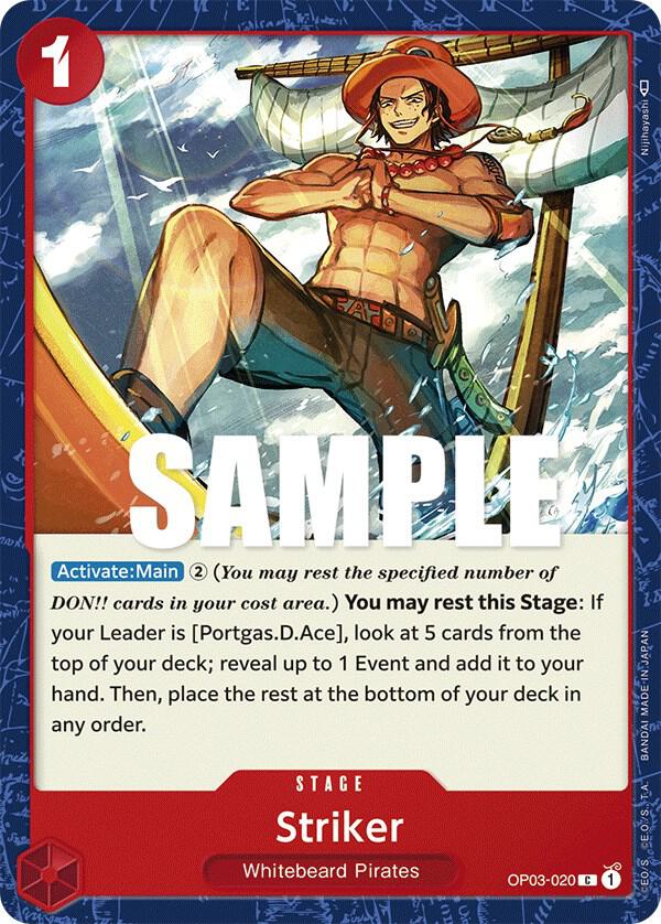 Striker OP03-020 card from Pillars of Strength