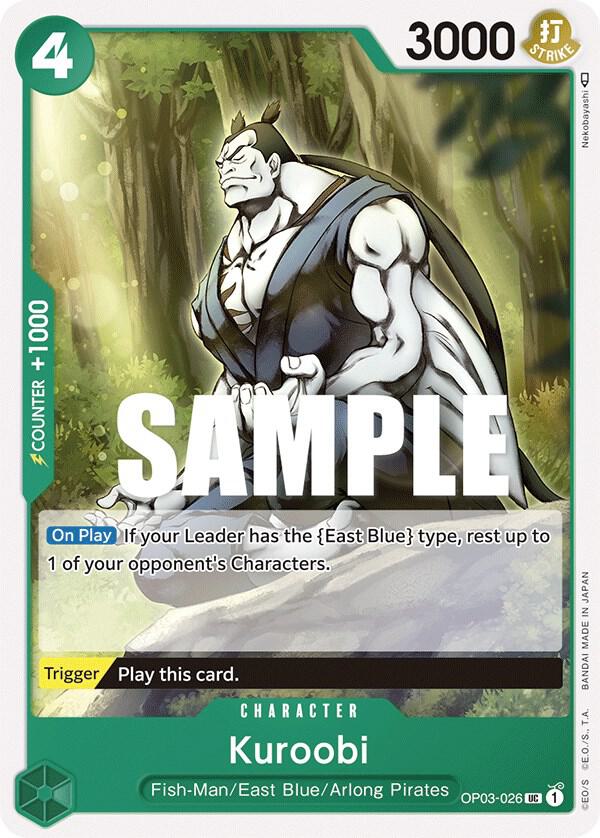 Kuroobi OP03-026 card from Pillars of Strength