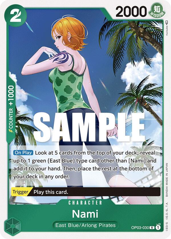 Nami OP03-030 card from Pillars of Strength