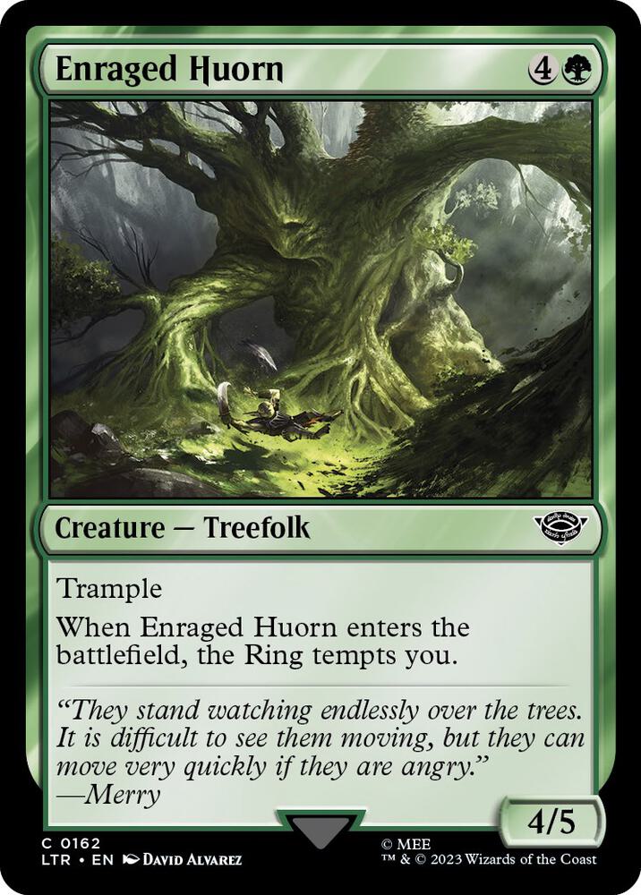 Enraged Huorn 162 card from Universes Beyond: The Lord of the Rings: Tales of Middle-earth