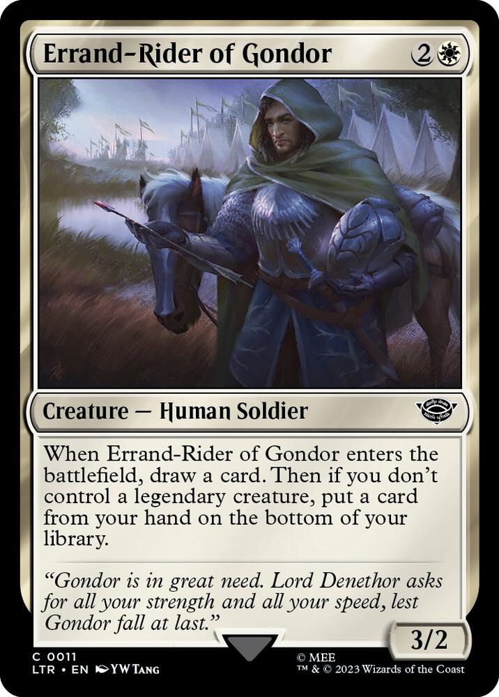 Errand-Rider of Gondor 11 card from Universes Beyond: The Lord of the Rings: Tales of Middle-earth