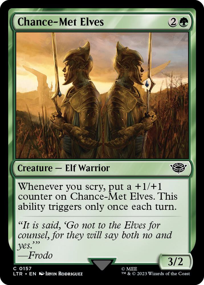 Chance-Met Elves 157 card from Universes Beyond: The Lord of the Rings: Tales of Middle-earth