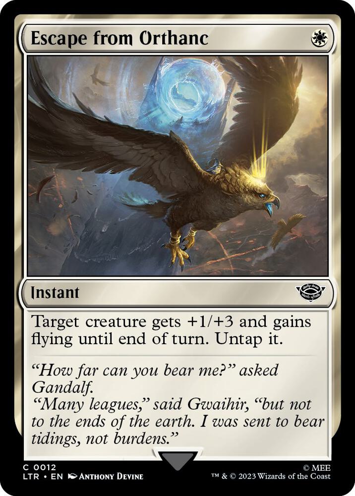 Escape from Orthanc 12 card from Universes Beyond: The Lord of the Rings: Tales of Middle-earth