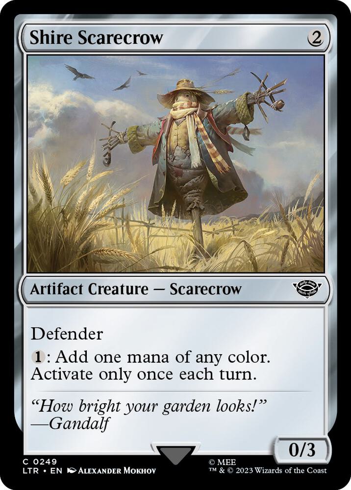Shire Scarecrow 249 card from Universes Beyond: The Lord of the Rings: Tales of Middle-earth