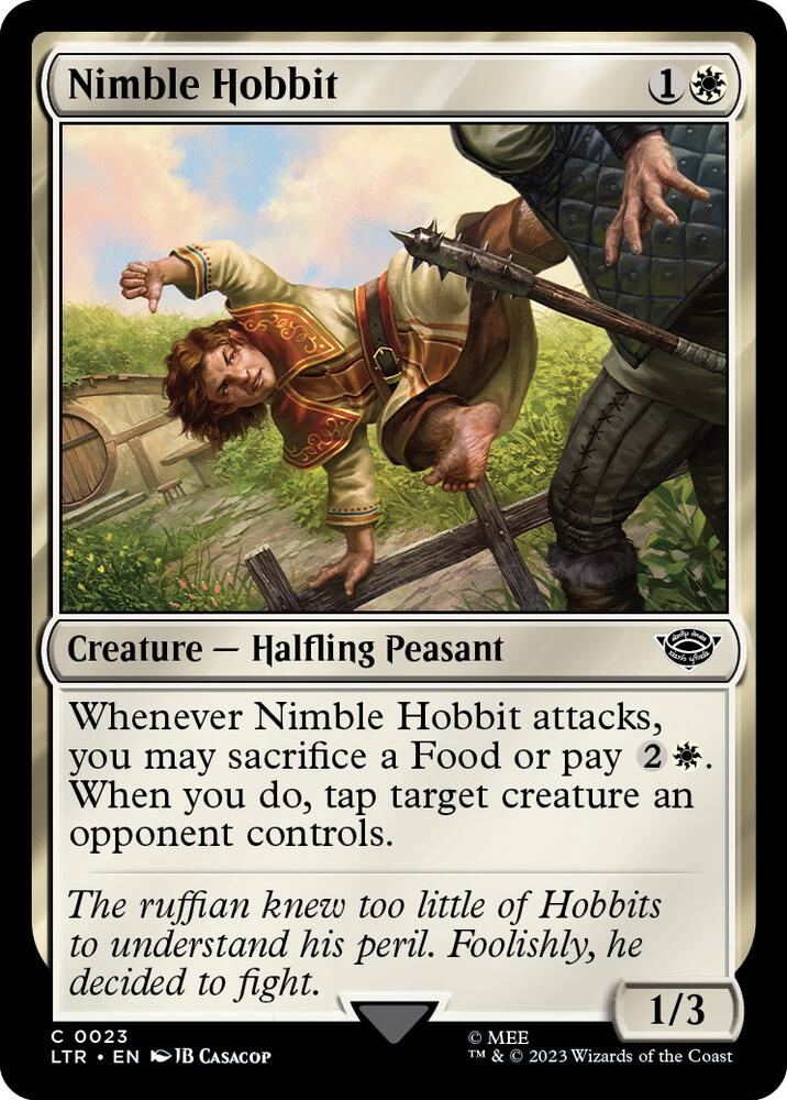 Nimble Hobbit 23 card from Universes Beyond: The Lord of the Rings: Tales of Middle-earth