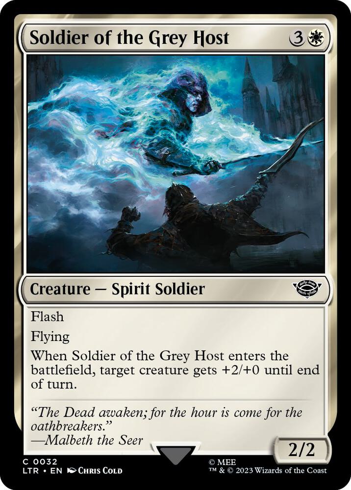 Soldier of the Grey Host 32 card from Universes Beyond: The Lord of the Rings: Tales of Middle-earth