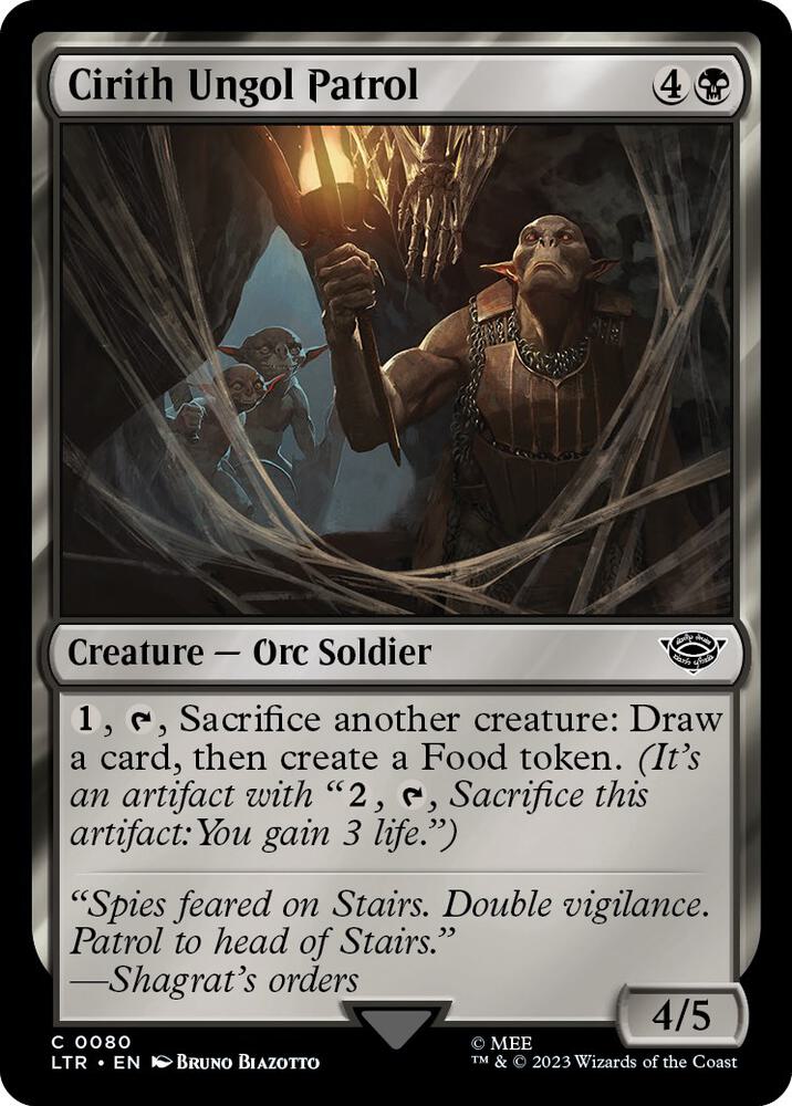 Cirith Ungol Patrol 80 card from Universes Beyond: The Lord of the Rings: Tales of Middle-earth