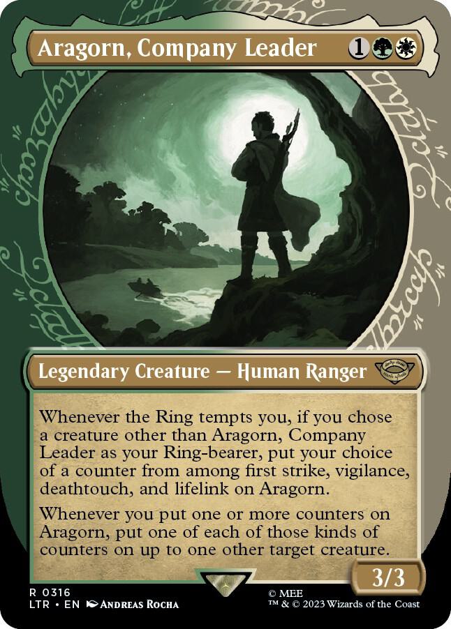 Aragorn, Company Leader (Showcase) 316 card from Universes Beyond: The Lord of the Rings: Tales of Middle-earth
