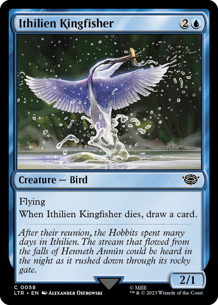 Ithilien Kingfisher 58 card from Universes Beyond: The Lord of the Rings: Tales of Middle-earth