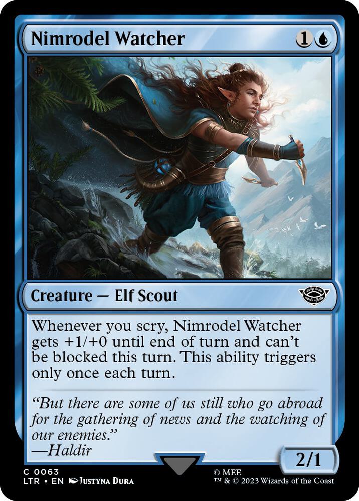 Nimrodel Watcher 63 card from Universes Beyond: The Lord of the Rings: Tales of Middle-earth