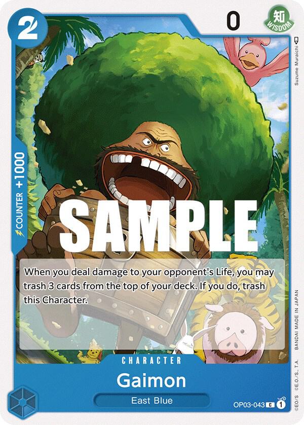 Gaimon OP03-043 card from Pillars of Strength