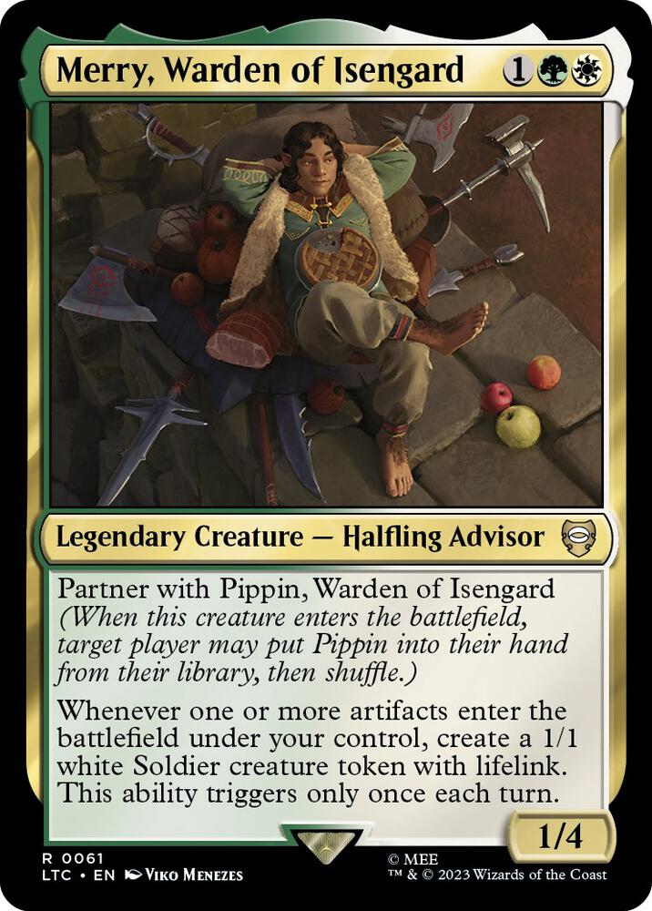 Merry, Warden of Isengard 61 card from Commander: The Lord of the Rings: Tales of Middle-earth
