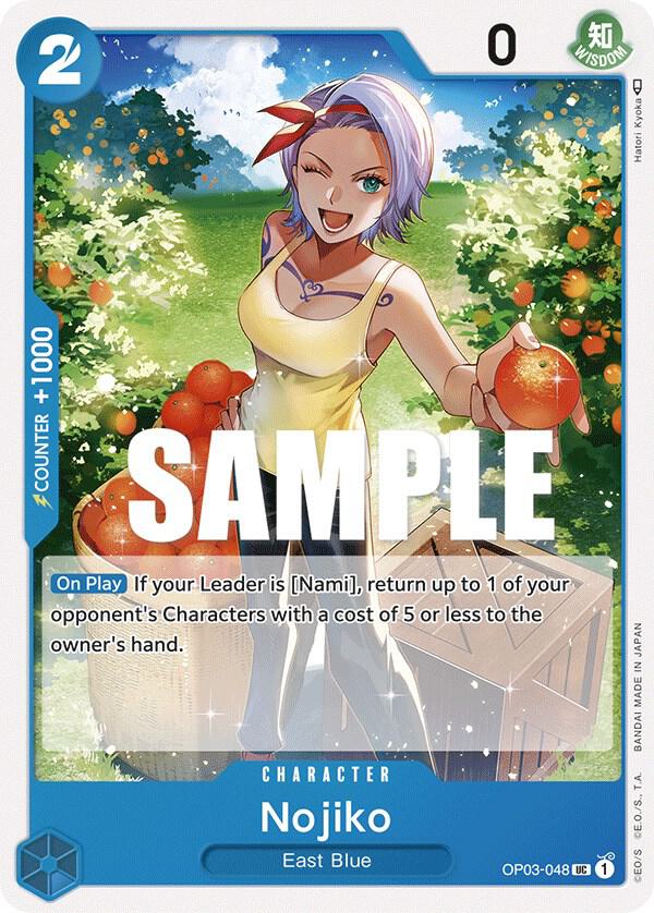 Nojiko OP03-048 card from Pillars of Strength