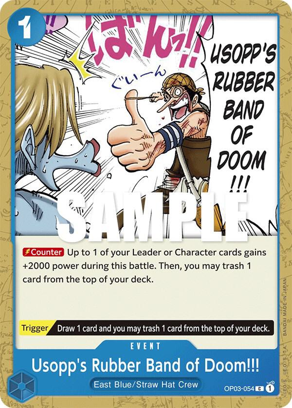 Usopp's Rubber Band of Doom!!! OP03-054 card from Pillars of Strength