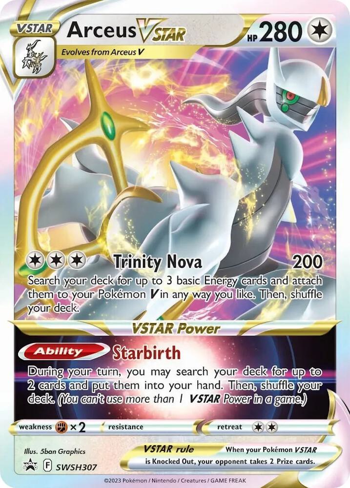 Arceus VSTAR SWSH307 card from SWSH: Sword & Shield Promo Cards