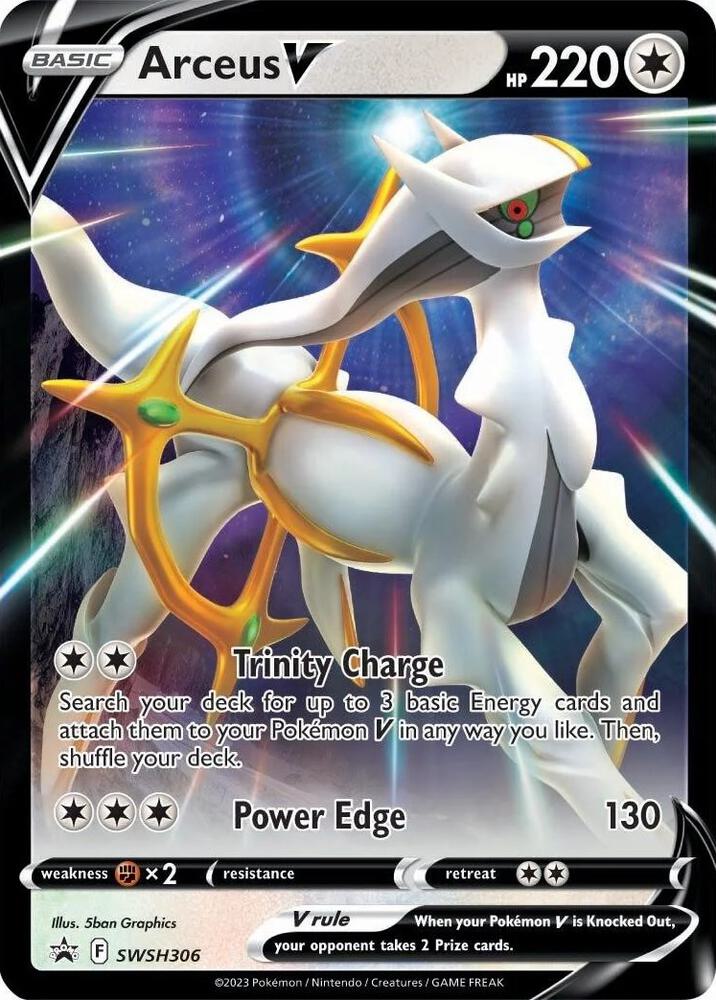 Arceus V SWSH306 card from SWSH: Sword & Shield Promo Cards