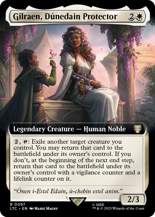 Gilraen, Dunedain Protector (Extended Art) 97 card from Commander: The Lord of the Rings: Tales of Middle-earth