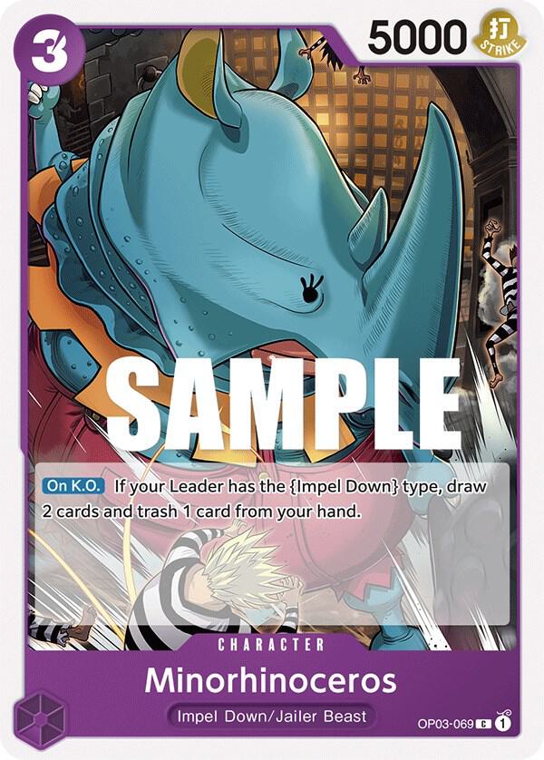 Minorhinoceros OP03-069 card from Pillars of Strength